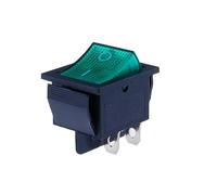 KCD4 Latching Rocker Switch Power Switch ON-OFF 2 Position I/O 4 Pins Electrical equipment with Light 16A 250VAC 20A 125VAC NWPNLXEA(Green)