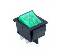 KCD4 Rocker Switch ON-OFF 2 Position 4 Pins / 6 Pins Electrical equipment With Light Power Switch 16A 250VAC/ 20A 125VAC EKFBQBGW(Green,6 Pin)