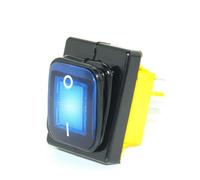 KCD4 T85 220 V 30A interrupteur à bascule LED étanche IP68 robuste rouge bleu vert 4 broches marche/arrêt interrupteur à bascule de gel marin(Yellow,24v)