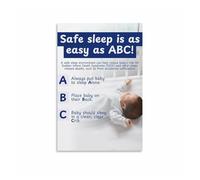 KCDFDVJFBM ABCs of Safe Sleep for Your Poster, Parents Guide, Educational Wall-Art for Nursery or Room Decor(Unframed,08x12inch(20x30cm))