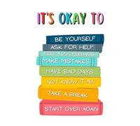 KCDFDVJFBM Affirmations Poster It Is Ok To Mental Health Awareness for Book Lover Counselor Office Classroom School(Unframed,16x24inch(40x60cm))