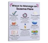 KCDFDVJFBM Atopic Dermatitis and Eczema Skin Care Poster Educational Guide for Understanding Triggers and Soothing Tips Home Clinic(Unframed,12x18inch(30x45cm))