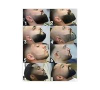 KCDFDVJFBM Barber Theme Poster Vintage Mens Beard and Tools Canvas Wall-Art Decor for Man Cave Home Office Barbershop Gift for Him(Unframed,08x12inch(20x30cm))