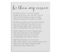 KCDFDVJFBM Be Thou My Vision Modern Christian Poster with Bible Verse Scripture for Bedroom Living Room Wall-Art