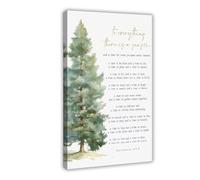 KCDFDVJFBM Bible Verse Wall-Art Ecclesiastes 3 1-8 To Everything There Is A Season Christian Scripture Canvas Print Modern Home Decor(Framed,16x24inch(40x60cm))