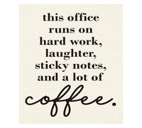 KCDFDVJFBM Boss & Employee Appreciation Gift - Funny Teamwork Coffee Poster, Office Wall Decor for Break Room, Work Anniversary or Retirement(Framed,16x24inch(40x60cm))