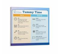 KCDFDVJFBM Canvas Print for Room, Educational Poster of Newborn Sensory Activities and Developmental Play, Nursery Wall-Art Decor(Framed,16x24inch(40x60cm))