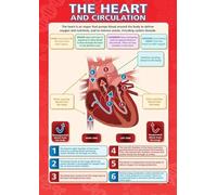 KCDFDVJFBM Cardiovascular System Educational Poster, Labeled Heart Diagram with Blood Flow Illustration, Middle & High School Biology Classroom Decoration(Framed,12x18inch(30x45cm))