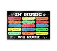 KCDFDVJFBM Choir Room Poster In Music We Rock Motivational Music Lover Wall-Art for Music Classroom Band Room Students(Unframed,12x18inch(30x45cm))