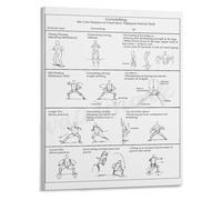 KCDFDVJFBM Classical Chen Style Tai Chi Poster A Guide to Its Martial Essence Canvas Wall-Art for Practitioners and Collectors Gift(Framed,16x24inch(40x60cm))