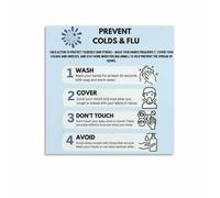 KCDFDVJFBM Classroom Health Poster - Visual Guide to Staying Healthy Canvas Wall-Art for School or Home Decor(Framed,08x12inch(20x30cm))