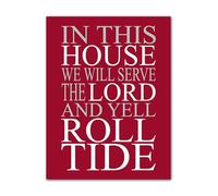 KCDFDVJFBM Custom Style Football Family Sign, “In This House We…” Statement Piece, Rustic or Modern Wall-Art for Entryway Decor(Unframed,16x24inch(40x60cm))