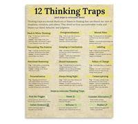 KCDFDVJFBM Decision Making Psychology Poster How Thoughts Can Mislead Canvas Painting for Innovation Hub Wall(Framed,16x24inch(40x60cm))