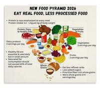 KCDFDVJFBM Dietary Guidelines Poster Essentials of Healthy Eating Wall-Art for Family Kitchen Home Study Office Reference Chart(Framed,16x24inch(40x60cm))
