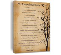 KCDFDVJFBM Doctors Day Appreciation Canvas Wall-Art Featuring a Doctor Poem(Unframed,12x18inch(30x45cm))