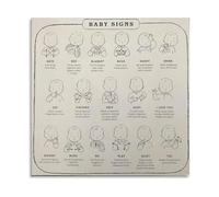 KCDFDVJFBM Educational Sign Language Poster - Learning Chart for Home Decor, Nursery, Classroom, Parents(Framed,16x24inch(40x60cm))