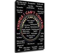 KCDFDVJFBM Emotional Wellness Poster What You Can and Cannot Control Mental Health Wall-Art for Home Office Bedroom Office(Framed,08x12inch(20x30cm))
