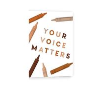 KCDFDVJFBM Empowering Diversity Wall Art - Your Voice Matters Inspirational Canvas Poster, Positive Affirmation Decor for School Counseling Office & Bedroom (Unframed,08x12inch(20x30cm))