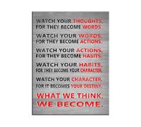 KCDFDVJFBM Entrepreneur Home Office Decor Motivational Canvas Wall-Art Thinking Inspirational Quotes Poster Ready to Hang(Framed,08x12inch(20x30cm))
