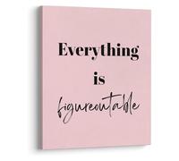 KCDFDVJFBM Everything is Figureoutable, Boho Style Motivational Poster for Office and Home Office Wall-Art(Framed,08x12inch(20x30cm))