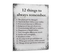 KCDFDVJFBM Executive Home Office Art Motivational Poster 12 Things Successful People Remember Canvas Wall Print(Unframed,12x18inch(30x45cm))