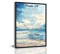 KCDFDVJFBM Faith Based Wall-Art The Lord is My Shepherd Bible Quote for Home Decor Inspirational Print for Bedroom Living Room or Church(Framed,12x18inch(30x45cm))