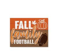 KCDFDVJFBM Farmhouse Football Fall Decor Sign - Rustic Family Themed Plaque for Porch, Front Door or Wall, Autumn Thanksgiving Home Decor & Gift(Unframed,12x18inch(30x45cm))