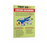KCDFDVJFBM First Aid Instructions Poster for Crush and Compression Injuries Canvas Painting for Fire Station Gym(Unframed,08x12inch(20x30cm))