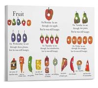 KCDFDVJFBM Fun with Food Poster Caterpillar Theme Sequencing Game Chart for Play Based Learning and Room Decor(Framed,16x24inch(40x60cm))