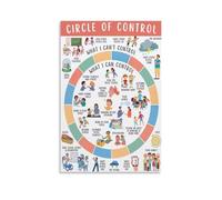 KCDFDVJFBM Growth Mindset Classroom Poster - What I Can and Cannot Control, Mental Health Wall-Art for School Counselors & Teachers(Framed,08x12inch(20x30cm))