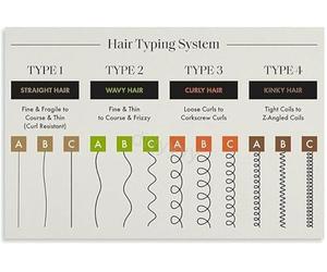 KCDFDVJFBM Holistic Hair Analysis Guide Texture Curl Patterns and Wellness Canvas Painting Poster(Unframed,16x24inch(40x60cm))
