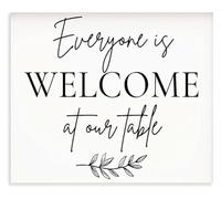 KCDFDVJFBM Home Decor Poster Everyone Is Welcome at Our Table Wall-Art for Kitchen Dining Room Family Room(Unframed,16x24inch(40x60cm))