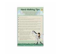 KCDFDVJFBM How to Hand Walk a Horse Guide Poster, Safe Leading Techniques & Tips for Horse Care, Barn Office Decor(Framed,12x18inch(30x45cm))