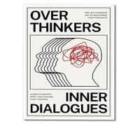KCDFDVJFBM Inner Dialogues Canvas Poster Retro Over Thinkers Mental Health Decor Trendy Inspirational Print for Therapist Counselor Room(Unframed,16x24inch(40x60cm))