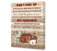 KCDFDVJFBM Inspirational Poster for Healthcare Workers - Do Not Give Up Wall-Art for Office(Framed,16x24inch(40x60cm))