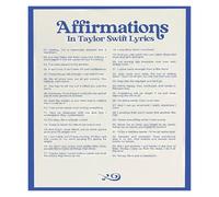 KCDFDVJFBM Inspirational Song Lyrics Affirmations Wall-Art Canvas Print for Teen Girls Dorm Room Decor Aesthetic Music Quotes(Unframed,16x24inch(40x60cm))