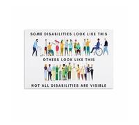KCDFDVJFBM Invisible Disabilities Awareness Poster, Support Mental Health & Chronic Illness, Educational Wall Decor(Framed,12x18inch(30x45cm))
