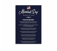 KCDFDVJFBM Memorial Day Poster Fallen Soldier Memorial Missing Man Table Veterans Day Wall-Art for Bedroom Home Decor(Framed,16x24inch(40x60cm))