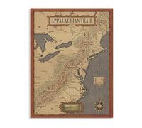 KCDFDVJFBM Minimalist Trail Map Poster Appalachian Hiking Art Print for Modern Living Room Bedroom Decor(Unframed,12x18inch(30x45cm))