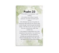 KCDFDVJFBM Modern Christian Art, Psalm 23 Bible Verse Canvas Poster, Encouraging Prayer Wall Decor for Home Office Worship Space(Unframed,16x24inch(40x60cm))