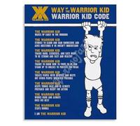 KCDFDVJFBM Motivational Code Poster for Young Boys Discipline Mindset Metal Tin Sign Wall-Art Bedroom Office Classroom Decor(Framed,08x12inch(20x30cm))