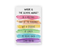 KCDFDVJFBM Nurse Office Door Sign School Clinic Sign for Classroom Teachers Back to School Decor Wall-Art Poster(Framed,08x12inch(20x30cm))