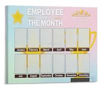 KCDFDVJFBM Office Motivation Decor Top Performer Showcase Canvas Art Poster for Employee Recognition Wall Display(Unframed,08x12inch(20x30cm))