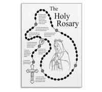 KCDFDVJFBM Praying the Rosary Poster Essential Catholic Prayer Art and Reference for the Faithful(Unframed,08x12inch(20x30cm))
