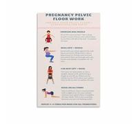 KCDFDVJFBM Prepare for Birth & Beyond, Pregnancy Pelvic Floor Workout, Safe Home Exercises for Bladder Support(Framed,08x12inch(20x30cm))