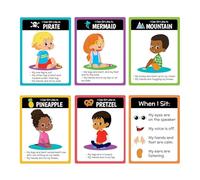 KCDFDVJFBM Preschool Circle Time Rules Poster Carpet Rules Classroom Expectations Visuals for Kindergarten Wall-Art(Framed,08x12inch(20x30cm))