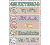 KCDFDVJFBM Preschool & Kindergarten Welcome Decor - Cheerful Back-to-School Poster Collection for Classroom Door, Bulletin Board, Wall Display(Framed,12x18inch(30x45cm))
