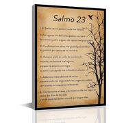 KCDFDVJFBM Psalm 23 Canvas Wall-Art in Spanish - El Señor es mi Pastor Bible Verse Print, Christian Prayer Room Decor, Ready to Hang Home Gift(Unframed,16x24inch(40x60cm))