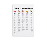 KCDFDVJFBM R Controlled Vowels Poster, Phonics Reading Chart for Early Learners, Kindergarten Classroom Decor, Teaching Aid for Home or School(Unframed,16x24inch(40x60cm))