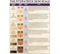 KCDFDVJFBM Retro Metal Sign Skin Knowledge Poster Skin Tone Classification Chart Wall-Art for Makeup Artist Room Home Decor(Unframed,12x18inch(30x45cm))